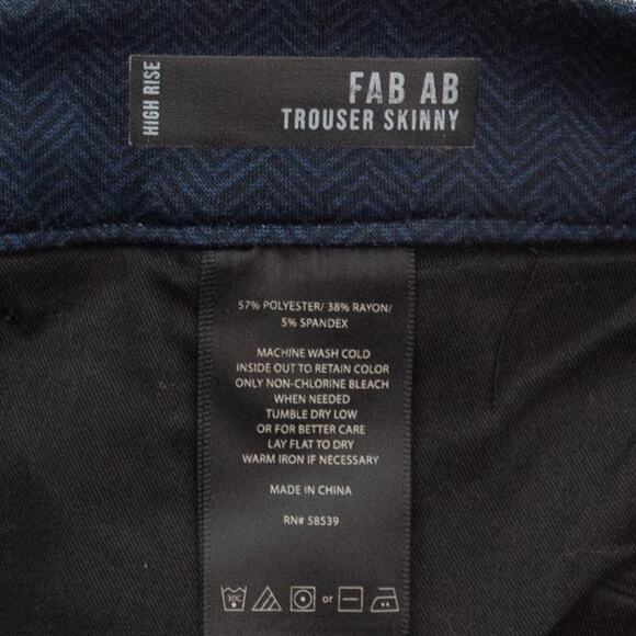 Kut From The Kloth Blue High Rise Fab Ab Design Trousers Pants Size 16 - Picture 10 of 13